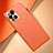 Soft Luxury Leather Snap On Case Cover S02 for Oppo Find X3 Pro 5G Orange