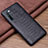 Soft Luxury Leather Snap On Case Cover S02 for Oppo Reno3 Black