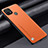 Soft Luxury Leather Snap On Case Cover S02 for Realme C21Y Orange