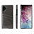 Soft Luxury Leather Snap On Case Cover S02 for Samsung Galaxy Note 10 Plus Black