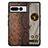 Soft Luxury Leather Snap On Case Cover S02D for Google Pixel 7 Pro 5G Brown