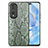 Soft Luxury Leather Snap On Case Cover S02D for Huawei Honor 80 Pro 5G Green