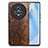 Soft Luxury Leather Snap On Case Cover S02D for Huawei Honor Magic5 5G Brown