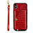 Soft Luxury Leather Snap On Case Cover S02D for Samsung Galaxy A11 Red