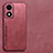 Soft Luxury Leather Snap On Case Cover S03 for Oppo A2x 5G Red