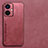 Soft Luxury Leather Snap On Case Cover S03 for Oppo K11 5G Red