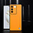 Soft Luxury Leather Snap On Case Cover S03 for Vivo V27 5G Orange