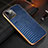 Soft Luxury Leather Snap On Case Cover S04 for Apple iPhone 13 Mini Blue