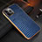 Soft Luxury Leather Snap On Case Cover S04 for Apple iPhone 14 Pro Blue