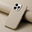 Soft Luxury Leather Snap On Case Cover S04D for Apple iPhone 14 Pro Max Gray