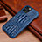 Soft Luxury Leather Snap On Case Cover S05 for Apple iPhone 14 Pro Max Blue