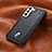 Soft Luxury Leather Snap On Case Cover S06D for Samsung Galaxy S21 FE 5G Black