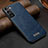 Soft Luxury Leather Snap On Case Cover S07 for Samsung Galaxy S22 5G Blue