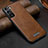 Soft Luxury Leather Snap On Case Cover S07 for Samsung Galaxy S22 5G Brown