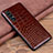 Soft Luxury Leather Snap On Case Cover S08 for Oppo Find X2 Neo Brown