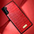 Soft Luxury Leather Snap On Case Cover S08 for Samsung Galaxy S21 FE 5G Red