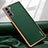 Soft Luxury Leather Snap On Case Cover S09 for Samsung Galaxy S21 FE 5G Green