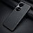 Soft Luxury Leather Snap On Case Cover ST2 for Huawei P50 Black