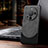 Soft Luxury Leather Snap On Case Cover with Mag-Safe Magnetic LD1 for Huawei Mate 60 Pro Dark Gray