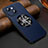 Soft Luxury Leather Snap On Case Cover with Mag-Safe Magnetic LD2 for Apple iPhone 13 Blue