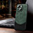 Soft Luxury Leather Snap On Case Cover with Mag-Safe Magnetic LD4 for Apple iPhone 14 Green