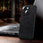 Soft Luxury Leather Snap On Case Cover with Mag-Safe Magnetic LD4 for Apple iPhone 14 Plus Black