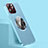 Soft Luxury Leather Snap On Case Cover with Mag-Safe Magnetic QC1 for Apple iPhone 12 Pro Sky Blue
