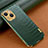 Soft Luxury Leather Snap On Case Cover XD1 for Apple iPhone 13 Green