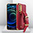 Soft Luxury Leather Snap On Case Cover XD1 for Oppo A74 5G Red