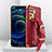 Soft Luxury Leather Snap On Case Cover XD1 for Oppo A94 4G Red