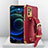 Soft Luxury Leather Snap On Case Cover XD1 for Oppo A94 5G Red