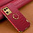 Soft Luxury Leather Snap On Case Cover XD1 for Oppo F21 Pro 4G Red