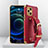 Soft Luxury Leather Snap On Case Cover XD1 for Oppo Find X3 5G Red