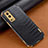 Soft Luxury Leather Snap On Case Cover XD1 for Vivo Y72 5G Black