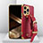 Soft Luxury Leather Snap On Case Cover XD2 for Apple iPhone 15 Pro Red