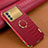 Soft Luxury Leather Snap On Case Cover XD2 for Oppo K9 Pro 5G Red