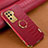Soft Luxury Leather Snap On Case Cover XD2 for Oppo Reno5 F Red