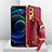 Soft Luxury Leather Snap On Case Cover XD2 for Vivo X60 Pro+ Plus 5G Red