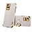 Soft Luxury Leather Snap On Case Cover XD2 for Vivo Y21 White