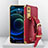 Soft Luxury Leather Snap On Case Cover XD2 for Vivo Y31 (2021) Red