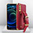 Soft Luxury Leather Snap On Case Cover XD2 for Vivo Y50t Red