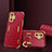 Soft Luxury Leather Snap On Case Cover XD2 for Xiaomi Redmi K50 Gaming AMG F1 5G Red