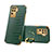Soft Luxury Leather Snap On Case Cover XD3 for Oppo Reno5 F Green