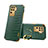 Soft Luxury Leather Snap On Case Cover XD3 for Oppo Reno5 Lite Green