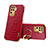 Soft Luxury Leather Snap On Case Cover XD3 for Oppo Reno5 Lite Red