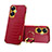 Soft Luxury Leather Snap On Case Cover XD3 for Realme C55 Red