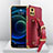 Soft Luxury Leather Snap On Case Cover XD3 for Vivo iQOO U3 5G Red