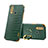 Soft Luxury Leather Snap On Case Cover XD3 for Vivo Y11 Green