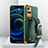 Soft Luxury Leather Snap On Case Cover XD3 for Vivo Y21 Green