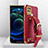 Soft Luxury Leather Snap On Case Cover XD4 for Realme C21 Red